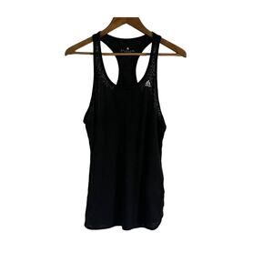 Adidas sheer black fitness top, M